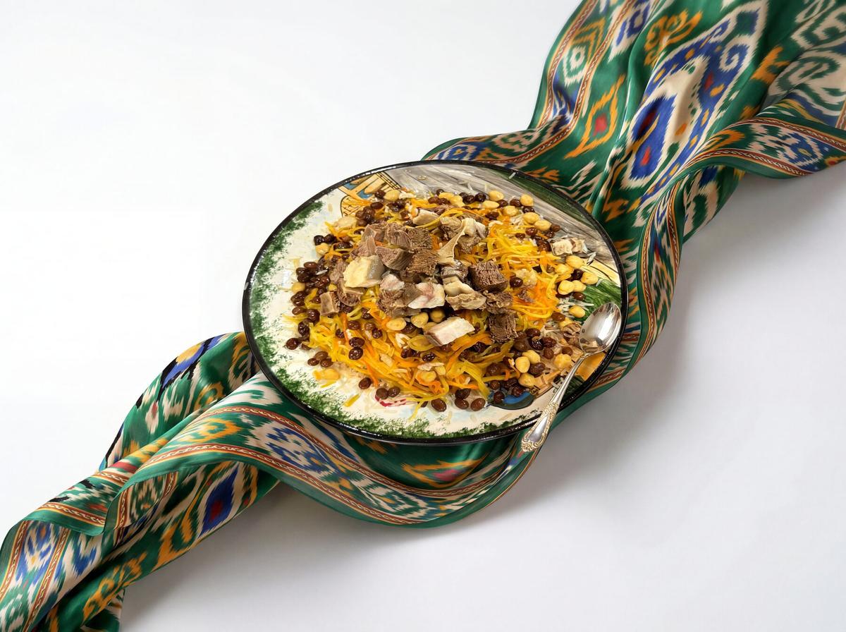 Bukhara plov on silk